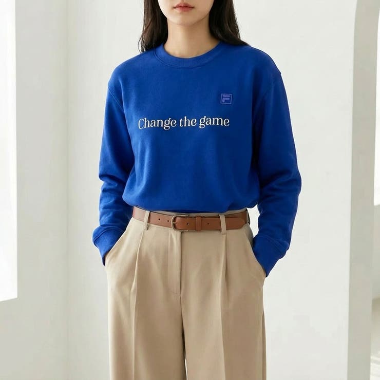 クルーネックトレーナー 裏毛スウェットトップス プルオーバー | FILA | 詳細画像1 