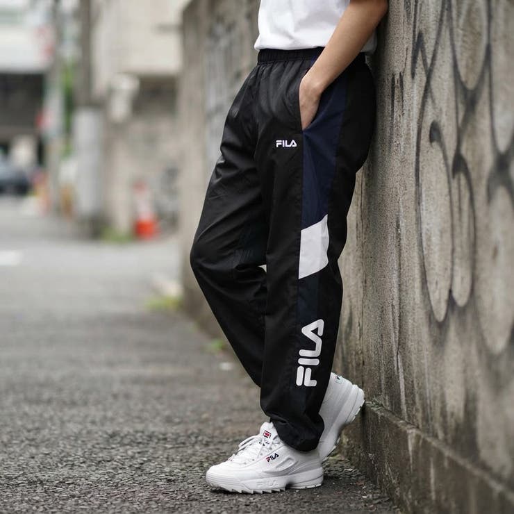 裏トリコット起毛ウィンドパンツ トラックパンツ トレーニングウェア | FILA | 詳細画像1 