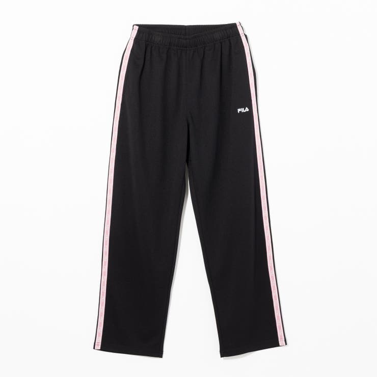 BK0 | LOGO TAPED JERSEY PANTS | FILA