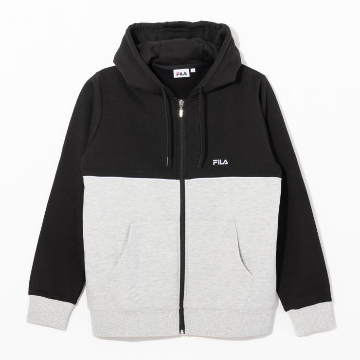 BK0 | SWITCHING ZIP HOODIE | FILA