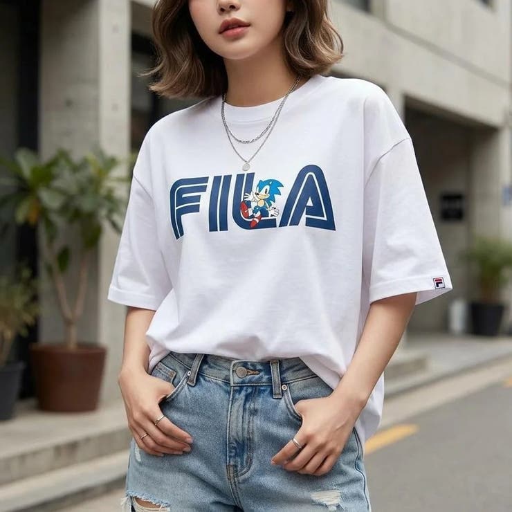 SEGA×FILA ロゴプリントTシャツ 半袖T | FILA | 詳細画像1 