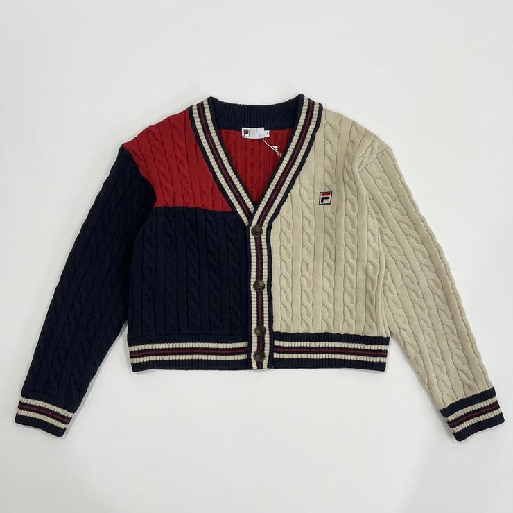 BEIGE | KNIT CARDIGAN | FILA