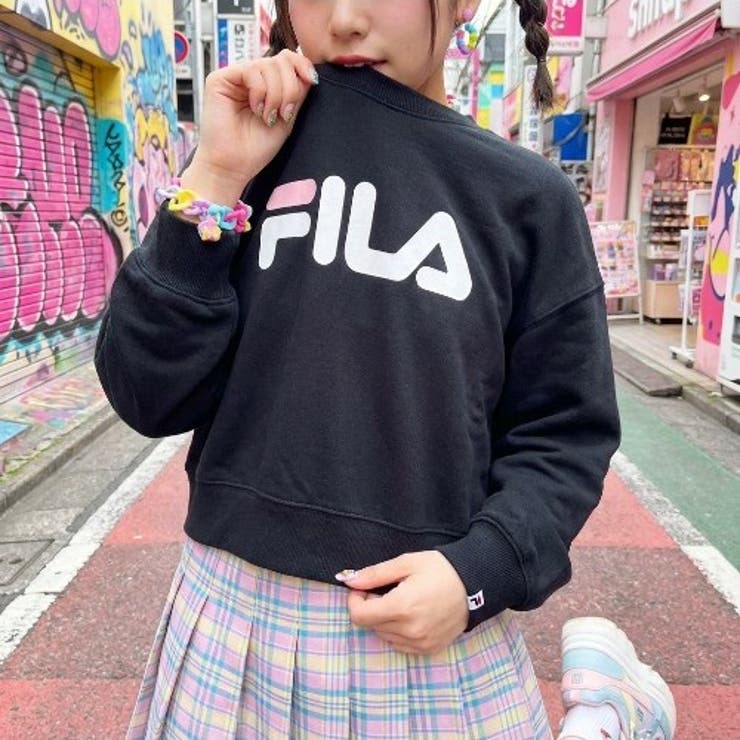 ショート丈スウェットシャツ スウェットトレーナー プルオーバートップス | FILA | 詳細画像1 