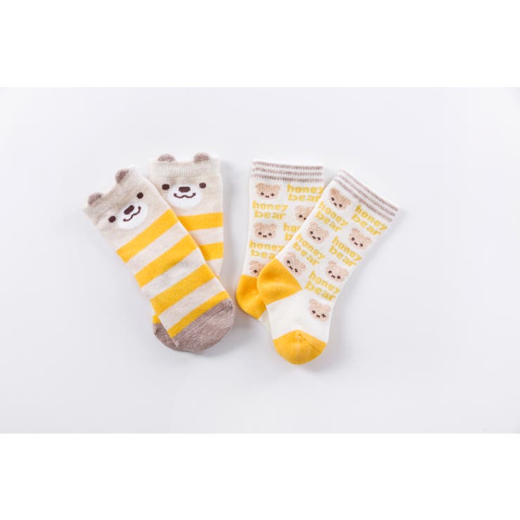 ベージュ | 2足組 新生児 ハイソックス | Filloie