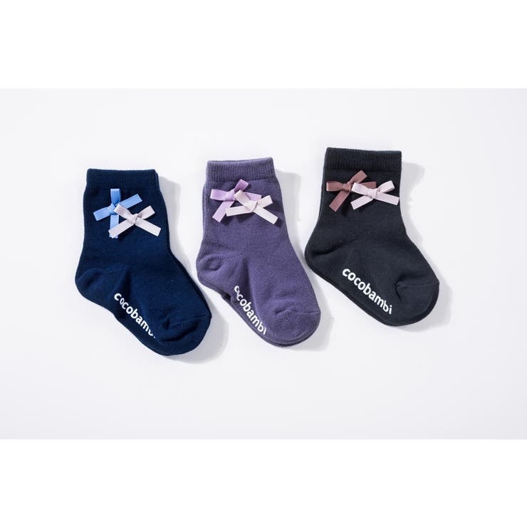 ２．ネイビーセット | 3足組 クルー丈 アシメ | Filloie