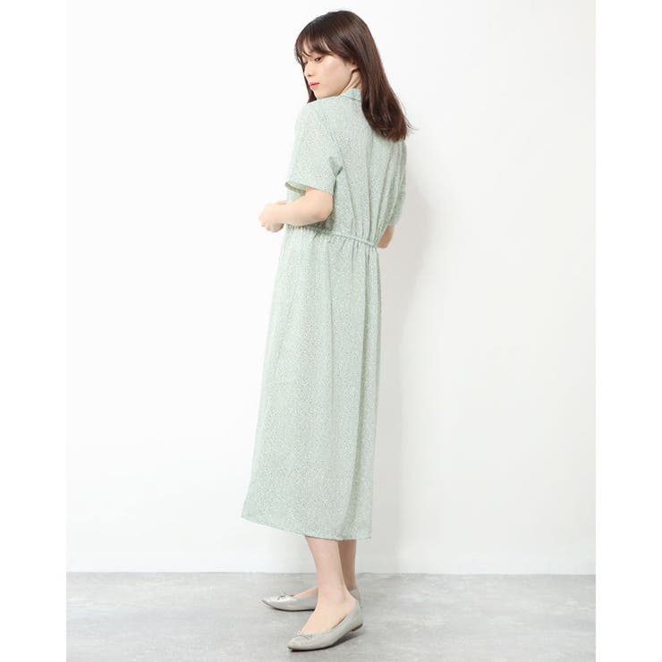 大切な人へのギフト探し ehka sopo/エヘカソポ】花柄開襟ワンピース[品番：FINW0002741 Lサイズ