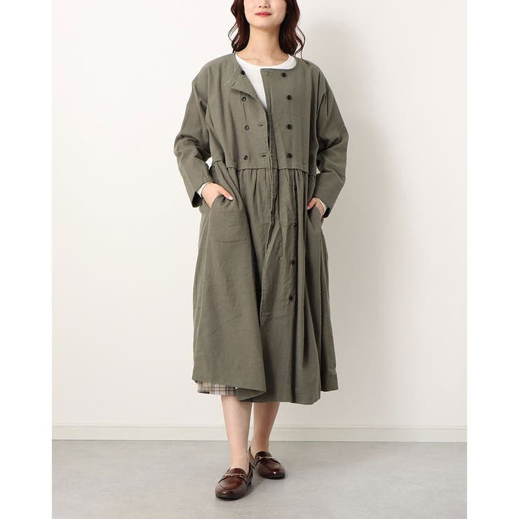 Samansa Mos2】W釦コートワンピース[品番：FINW0002687]｜FINE