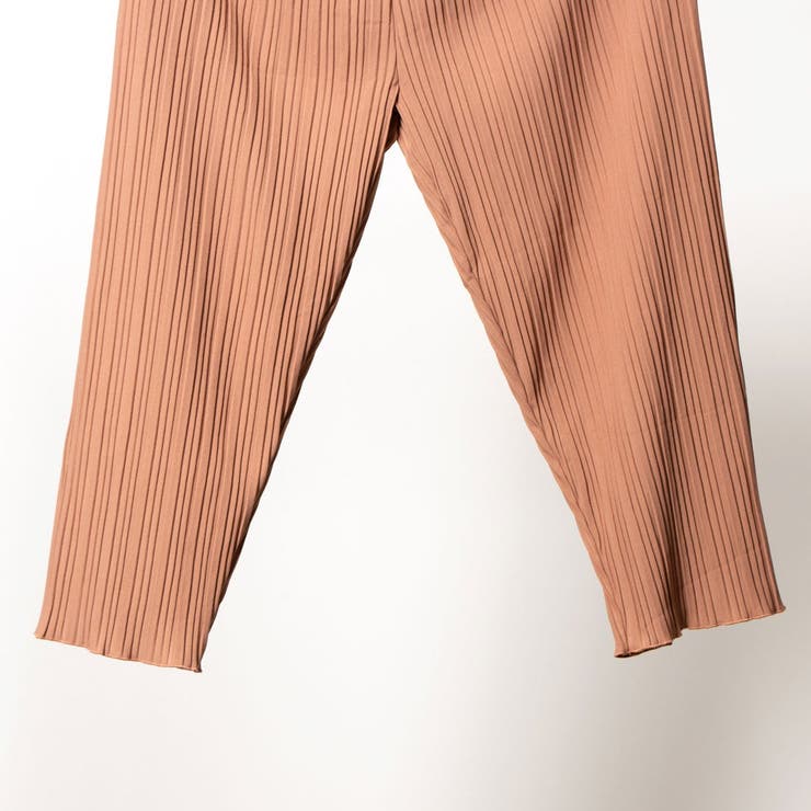 プリーツプリーズ　8分丈ガウチョパンツ　オレンジ　サイズ4 プリーツプリーズ 8分丈ガウチョパンツ オレンジ サイズ4 美品