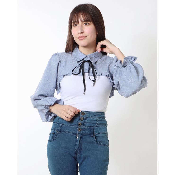 NOFALL】【SHEENA DEL RAY】ミドリフトップトップス[品番：FINW0003712