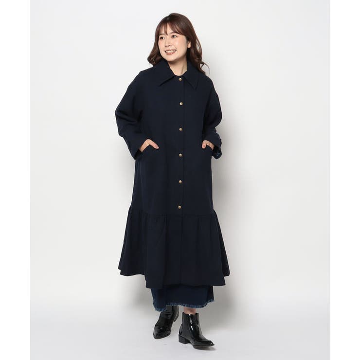 POU DOU DOU】ライトメルトン切替フレアコート[品番：FINW0006835  