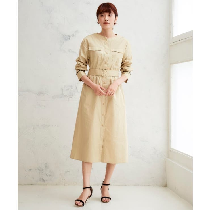 Le Coeur Blanc ノーカラーサファリワンピース 品番 Finw Fine ファイン のレディースファッション通販 Shoplist ショップリスト