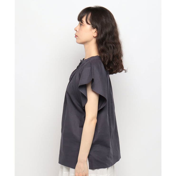 AIRY FAIRY NY】フレンチリネン混2WAYブラウス[品番：FINW0006917 