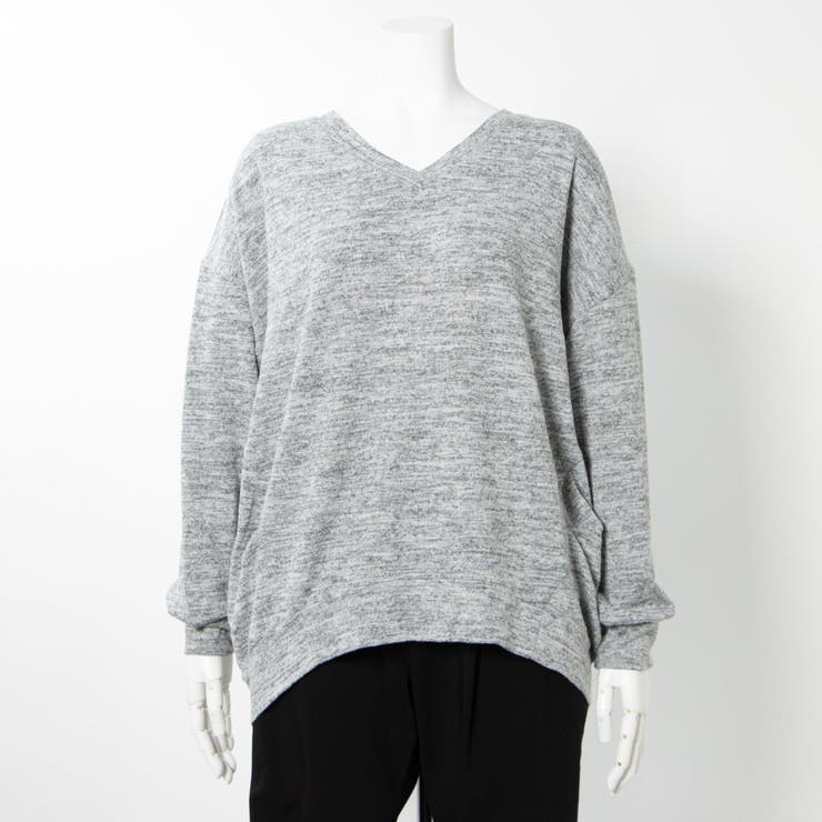 グレー | 【FINE】【graffi】Vネックニットトップス | FINE 