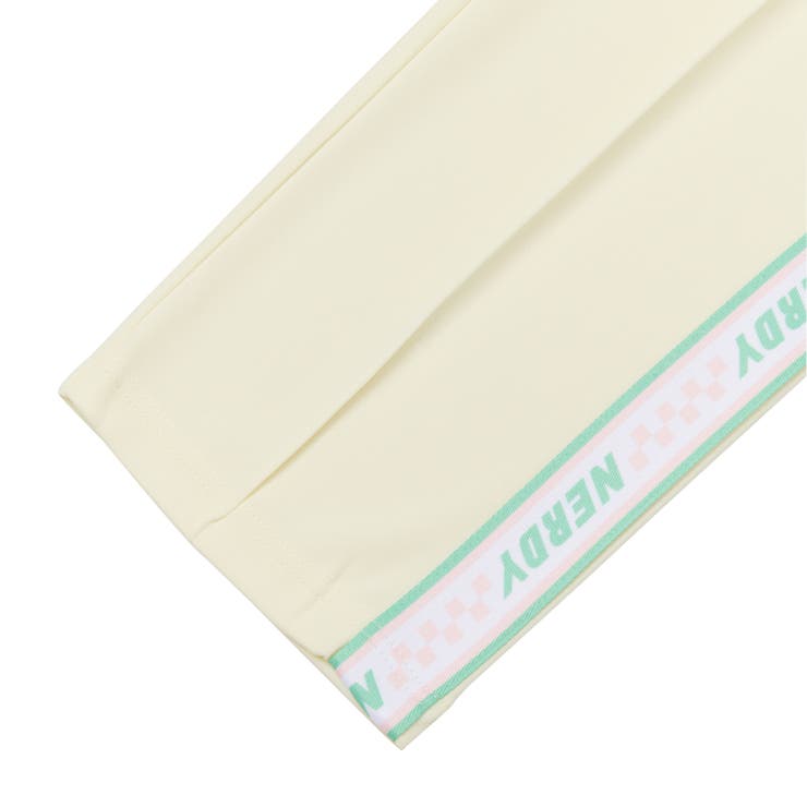 ☆NERDY☆ Checkerboard Tape Track Pants Cream NERDY】CHECKERBOARD TAPE TRACK PANTS[品番：FINW0006993