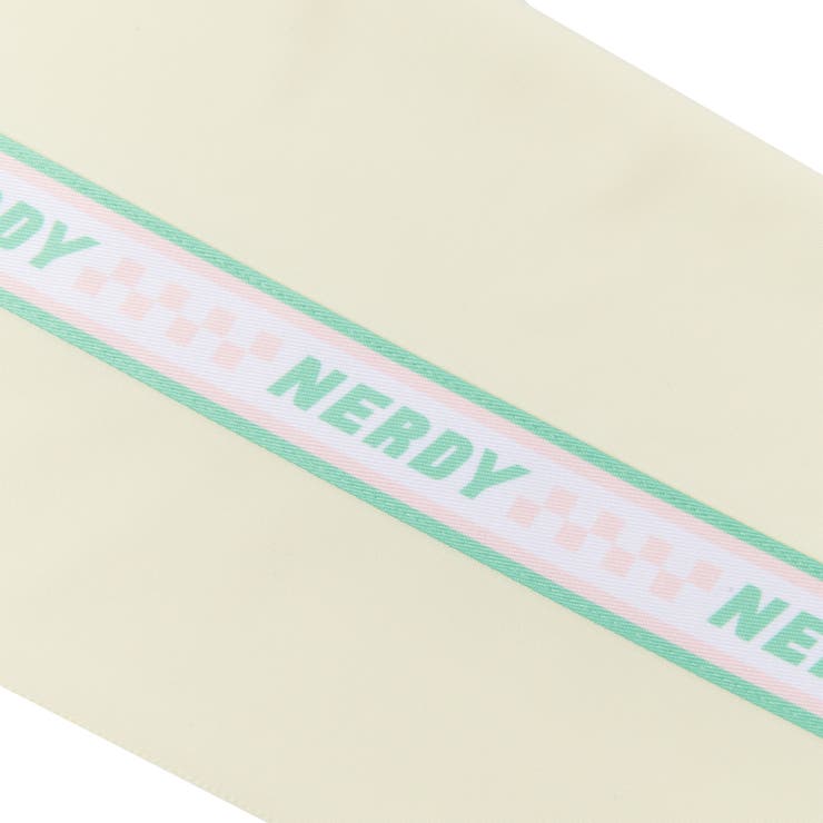 ☆NERDY☆ Checkerboard Tape Track Pants Cream セール】NERDY チェッカーボードテープトラックハーフパンツ
