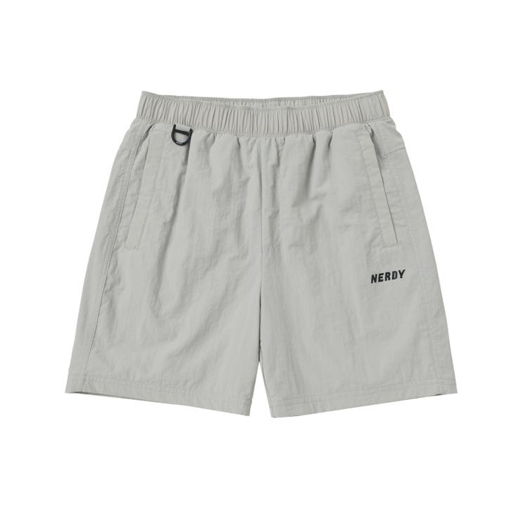 GRAY | 【NERDY】SMALL LOGO WOVEN HALF PANTS | FINE 