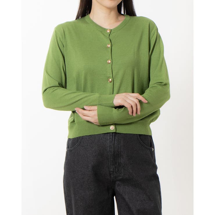 Edit Sheen】ゴールドボタンカーディガン[品番：FINW0006665]｜FINE