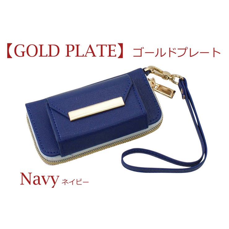 iQOSケース デコ Blue×White チャーム付き 【54】（ヒート