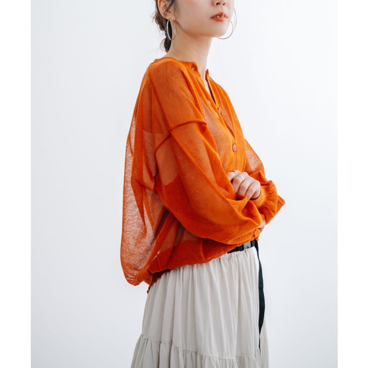 【refinedworks】透け感を楽しむ。クルーネックシアーカーディガン！ | refinedworks | 詳細画像11 