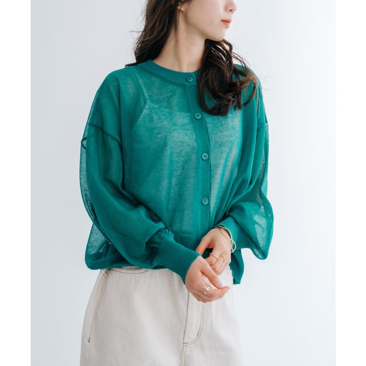 【refinedworks】透け感を楽しむ。クルーネックシアーカーディガン！ | refinedworks | 詳細画像18 