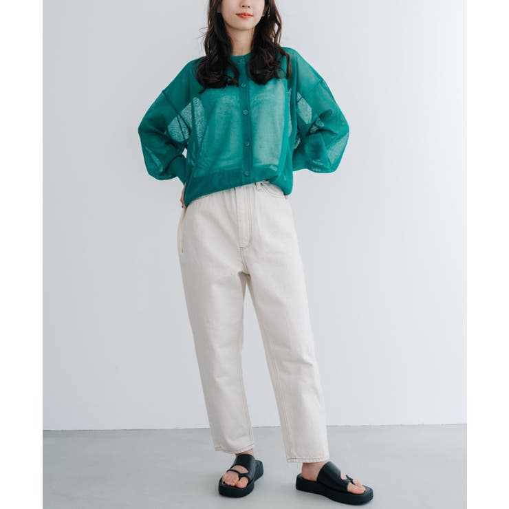 【refinedworks】透け感を楽しむ。クルーネックシアーカーディガン！ | refinedworks | 詳細画像19 