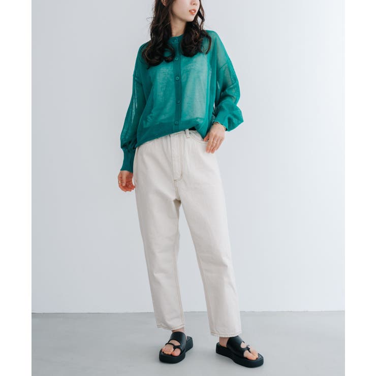 【refinedworks】透け感を楽しむ。クルーネックシアーカーディガン！ | refinedworks | 詳細画像20 