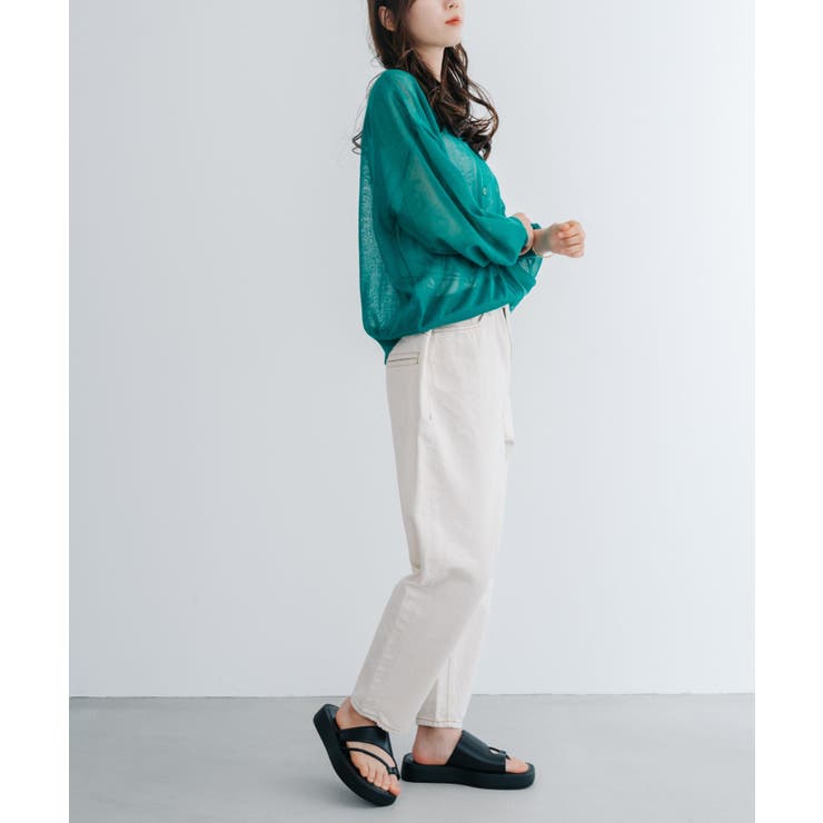 【refinedworks】透け感を楽しむ。クルーネックシアーカーディガン！ | refinedworks | 詳細画像21 