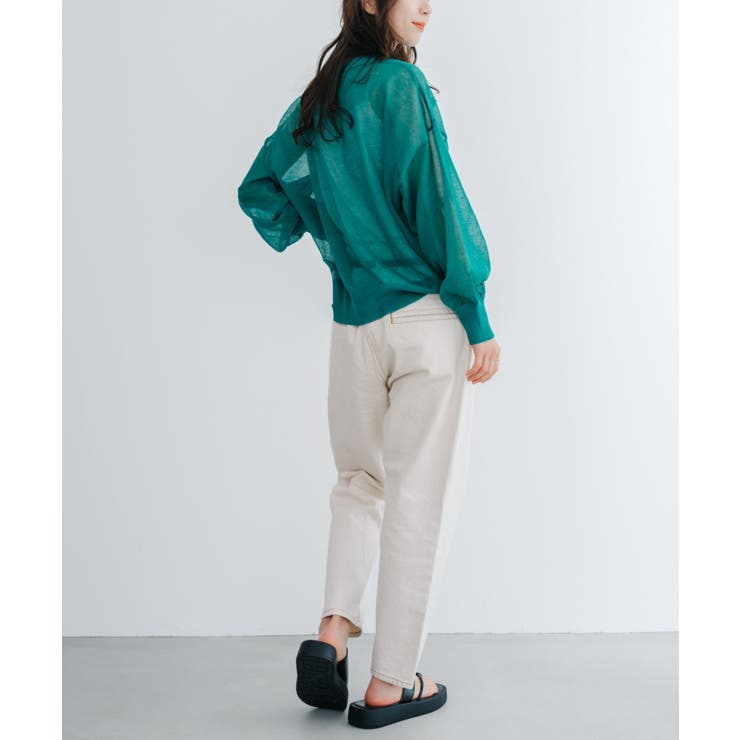 【refinedworks】透け感を楽しむ。クルーネックシアーカーディガン！ | refinedworks | 詳細画像22 