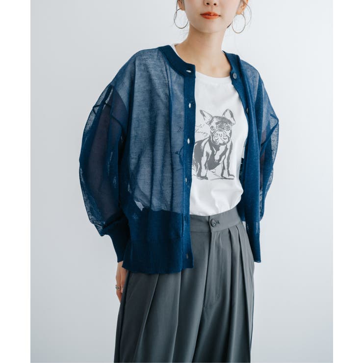 【refinedworks】透け感を楽しむ。クルーネックシアーカーディガン！ | refinedworks | 詳細画像24 