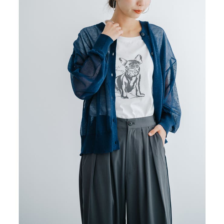 【refinedworks】透け感を楽しむ。クルーネックシアーカーディガン！ | refinedworks | 詳細画像25 