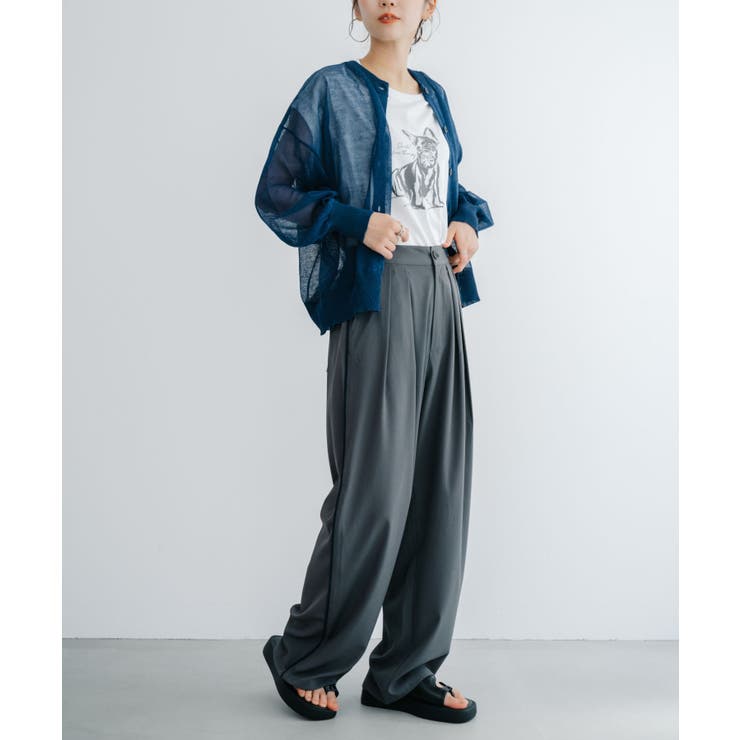 【refinedworks】透け感を楽しむ。クルーネックシアーカーディガン！ | refinedworks | 詳細画像27 