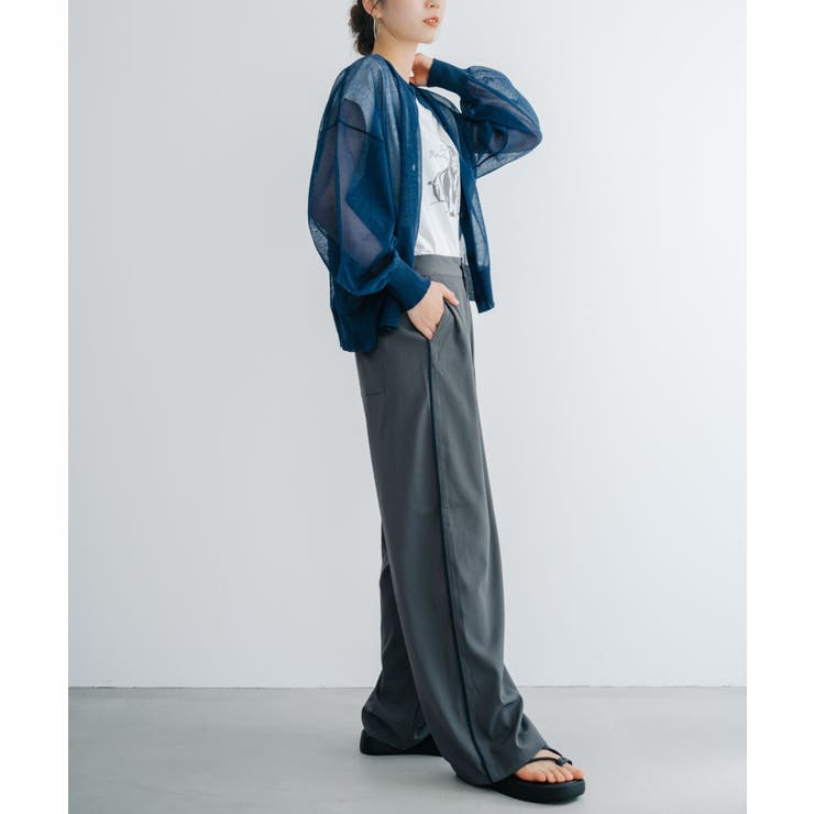 【refinedworks】透け感を楽しむ。クルーネックシアーカーディガン！ | refinedworks | 詳細画像29 