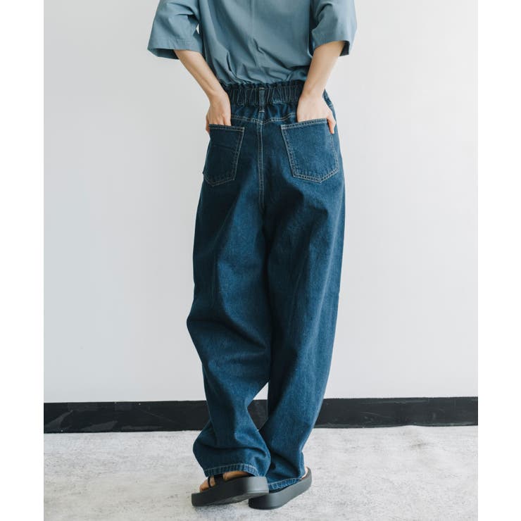 【極美品】ミューベル　リボンデニムパンツ　ジーンズ　カーブシルエット　サイズ40 極美品】ミューベル リボンデニムパンツ ジーンズ カーブ