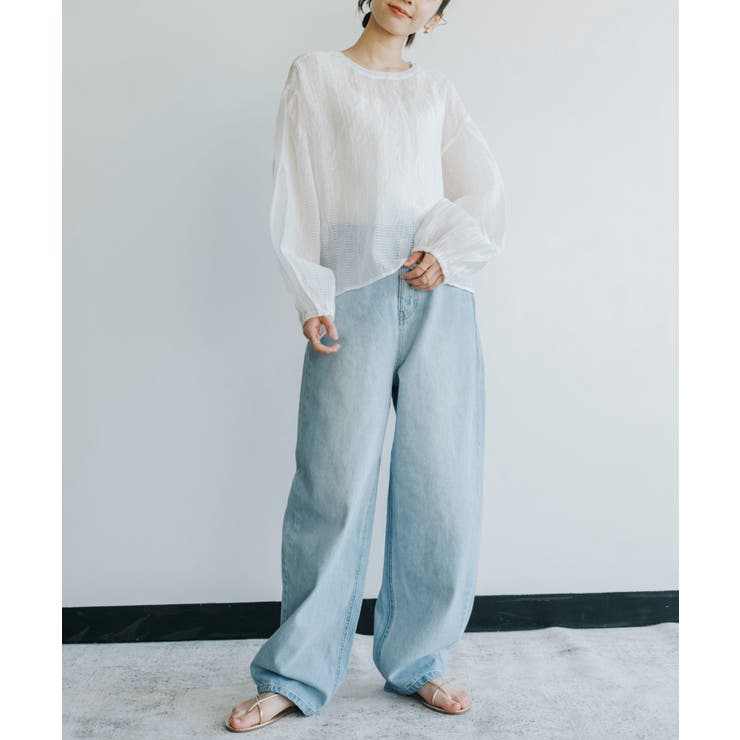 立体的なカーブシルエットで、旬のレッグラインを描くカーブデニムパンツ | refinedworks | 詳細画像7 