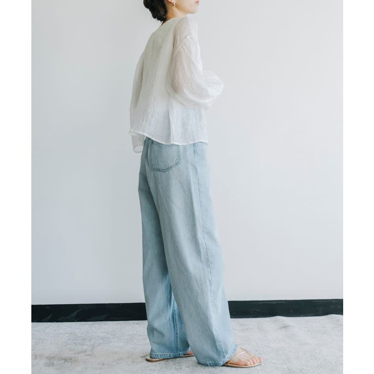 立体的なカーブシルエットで、旬のレッグラインを描くカーブデニムパンツ | refinedworks | 詳細画像8 