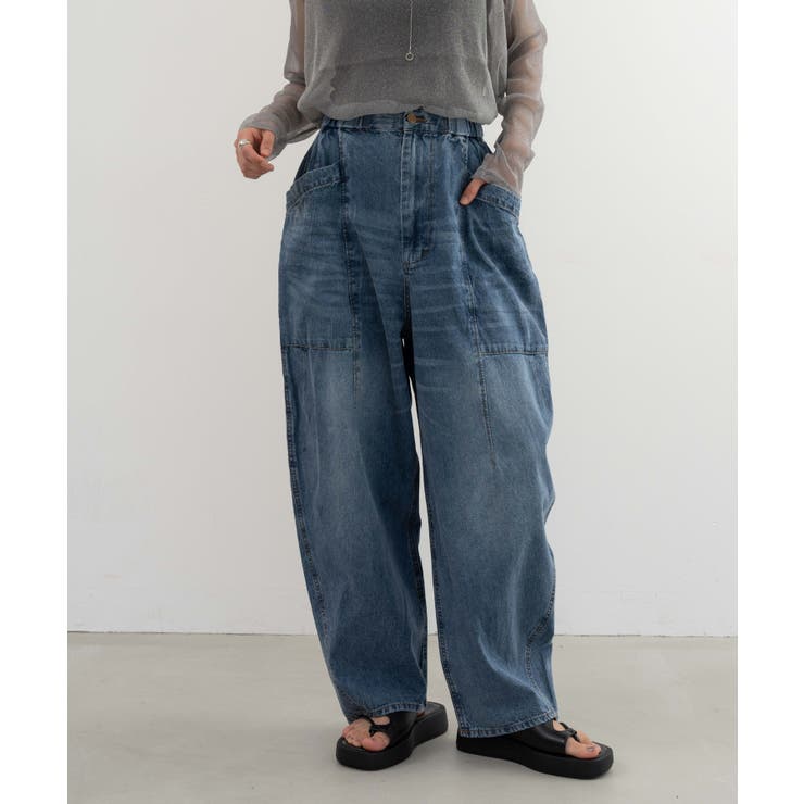 refinedworks】ブラスト加工をしっかりめにかけているデニムパンツ