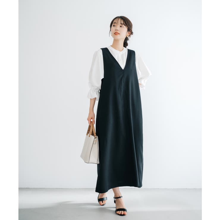 ANNA LUNA】ON OFF使える！スッキリ、大人魅せジャンパースカート