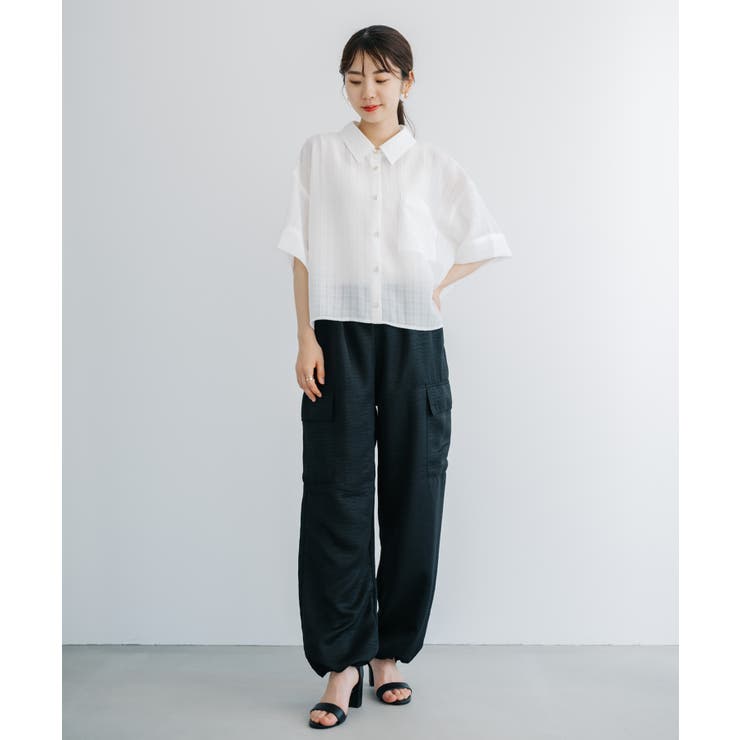 パンツ LUNA CLOTHING 程よい光沢感ととろみでレディライクに着こなせるパラシュート