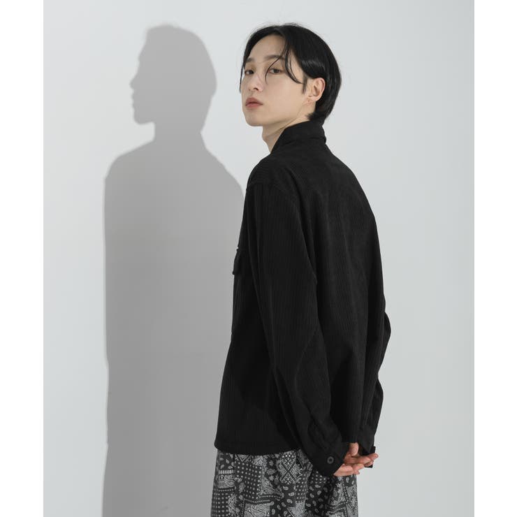 カーキ】【UNISEX】ツーポケットカラーコーデュロイジャケット[品番