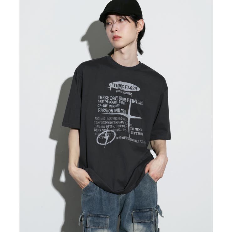 2024SS] [UNISEX]オーバーサイズビンテージプリントTシャツ[品番