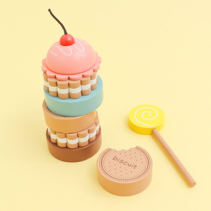 マルチカラー | 木製おもちゃ スイーツだるま落とし | F.O.Online Store