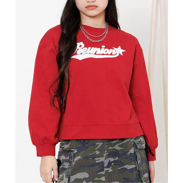レッド | アソートロゴワッペンロンT | F.O.Online Store
