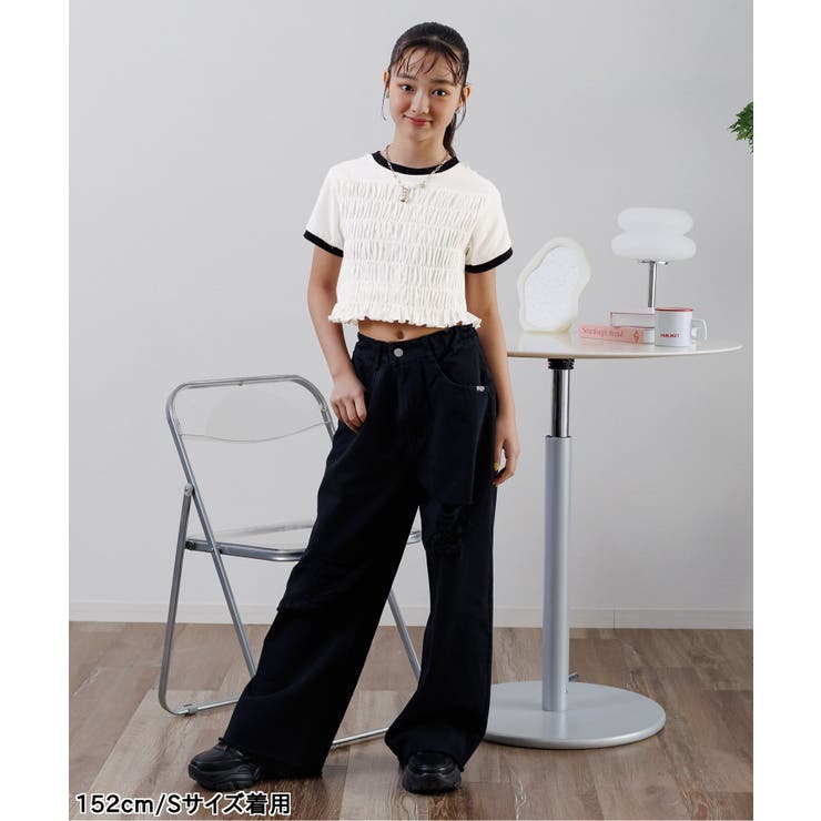 クロップドシャーリングラインT | F.O.Online Store | 詳細画像5 