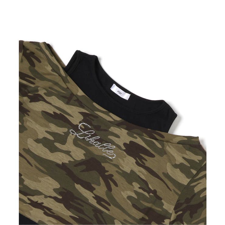 ラインストーンロゴレイヤード風Tシャツ | F.O.Online Store | 詳細画像4 