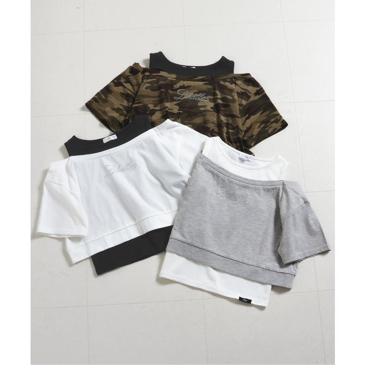 ラインストーンロゴレイヤード風Tシャツ | F.O.Online Store | 詳細画像8 