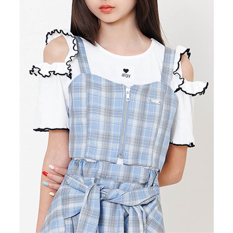 オフホワイト | 肩あきフリルリブT | F.O.Online Store