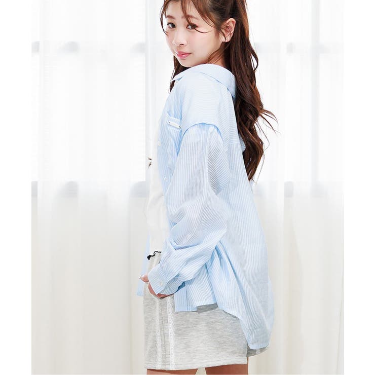 サックス | 2WAYシアーシャツ | F.O.Online Store