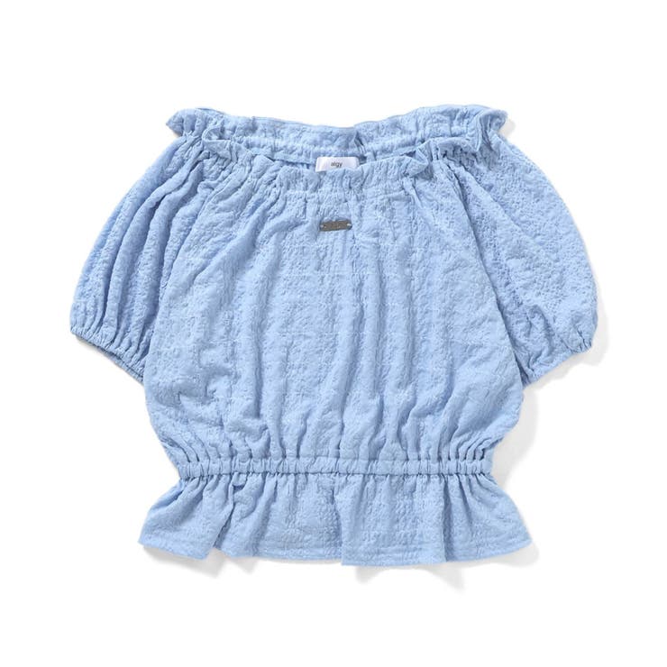 サックス | シャーリングブラウス | F.O.Online Store
