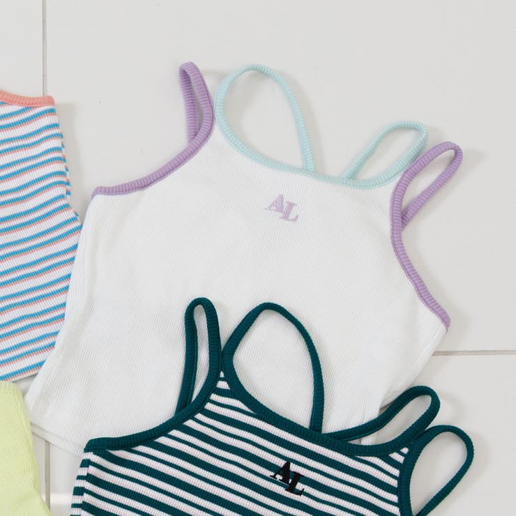 オフホワイト | マルチボーダータンタケリブキャミ | F.O.Online Store