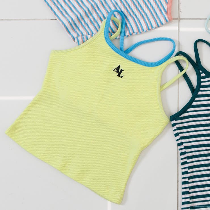 イエロー | マルチボーダータンタケリブキャミ | F.O.Online Store